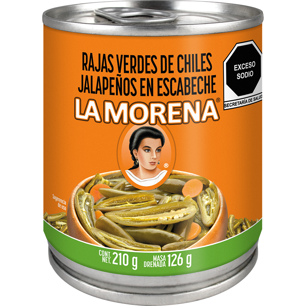 Chiles Rajas La Morena 210 gr – Súper La Violeta